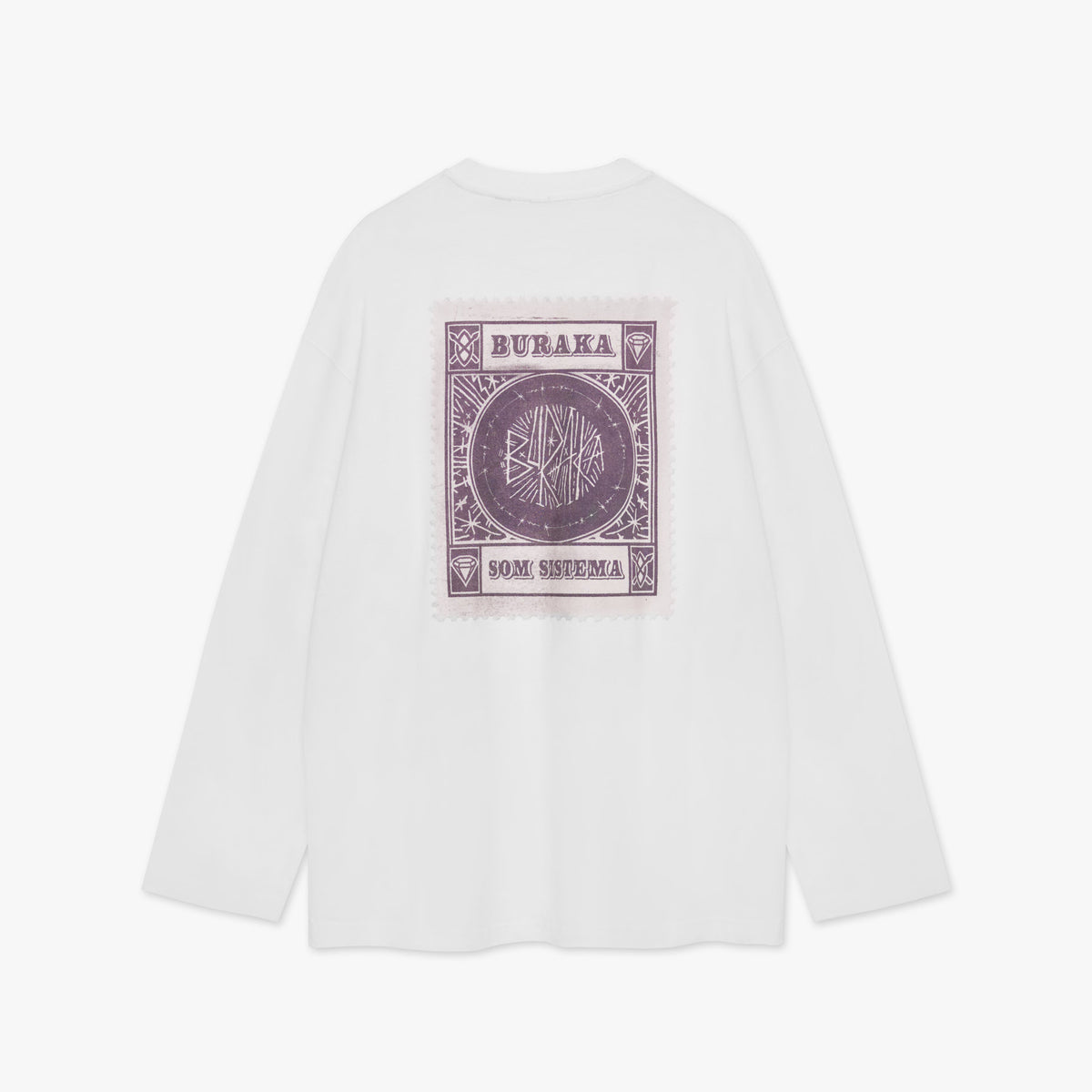 Buraka Som Sistema x Daily Paper: White Stamp Longsleeve