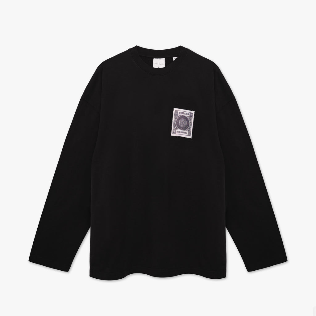 Buraka Som Sistema x Daily Paper: Washed Black Stamp Longsleeve