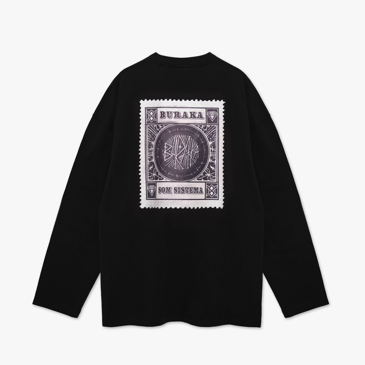 Buraka Som Sistema x Daily Paper: Washed Black Stamp Longsleeve