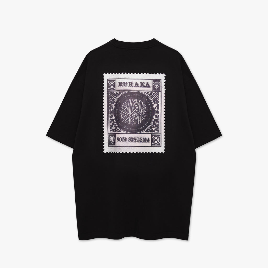 Buraka Som Sistema x Daily Paper: Washed Black Stamp T-shirt
