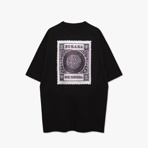 Buraka Som Sistema x Daily Paper: Washed Black Stamp T-shirt